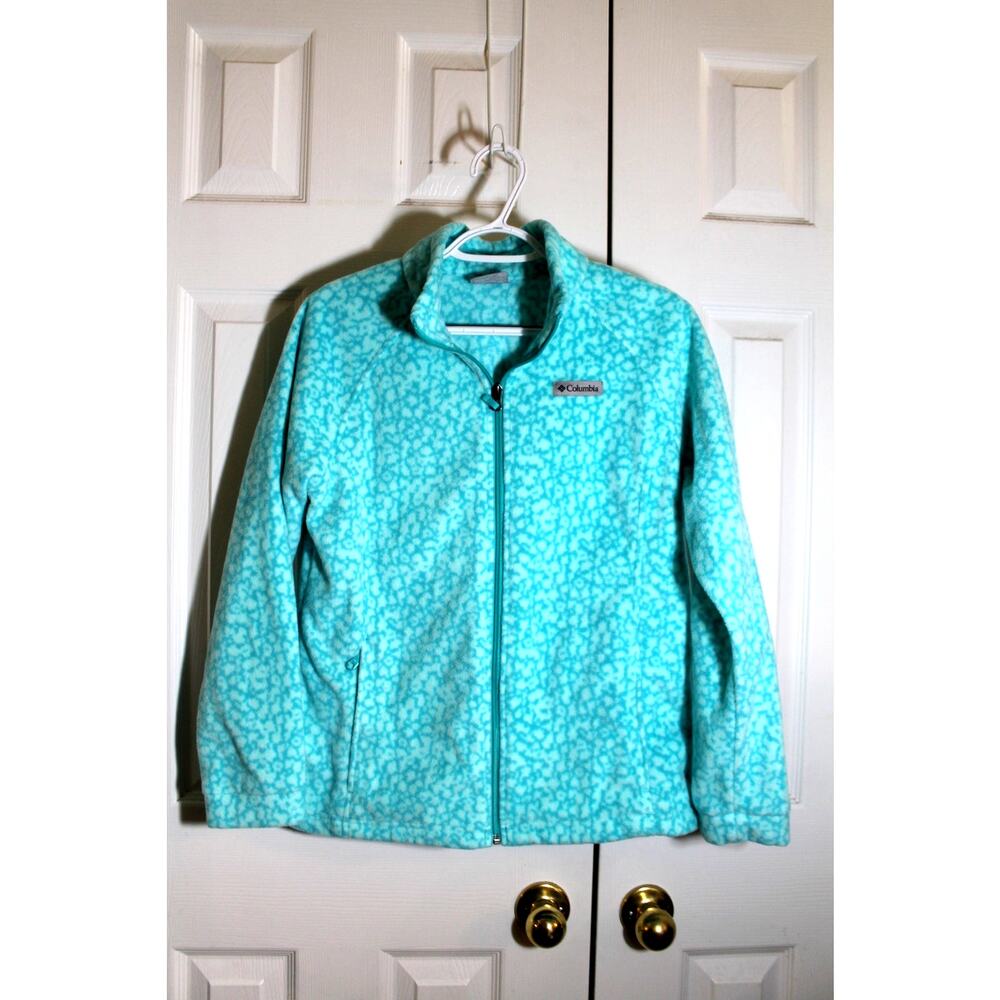 Columbia Girl's Benton Springs II Printed Fleece Jkt sz XL